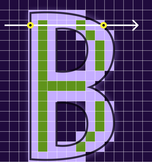 2 intersections with the letter